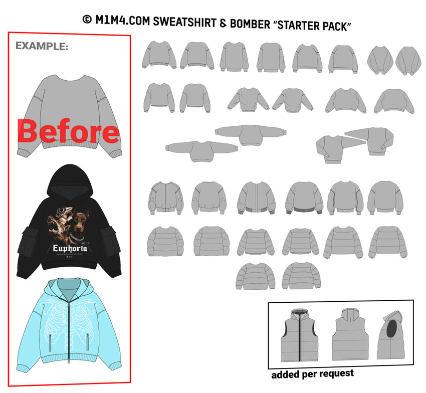 M1M4 STARTER PACK 'Create your mockup in seconds'
